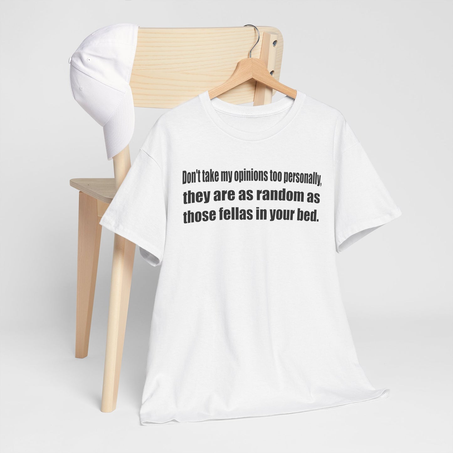 Funny Unisex Heavy Cotton Tee - "Don't Take My Opinions Too Personally"