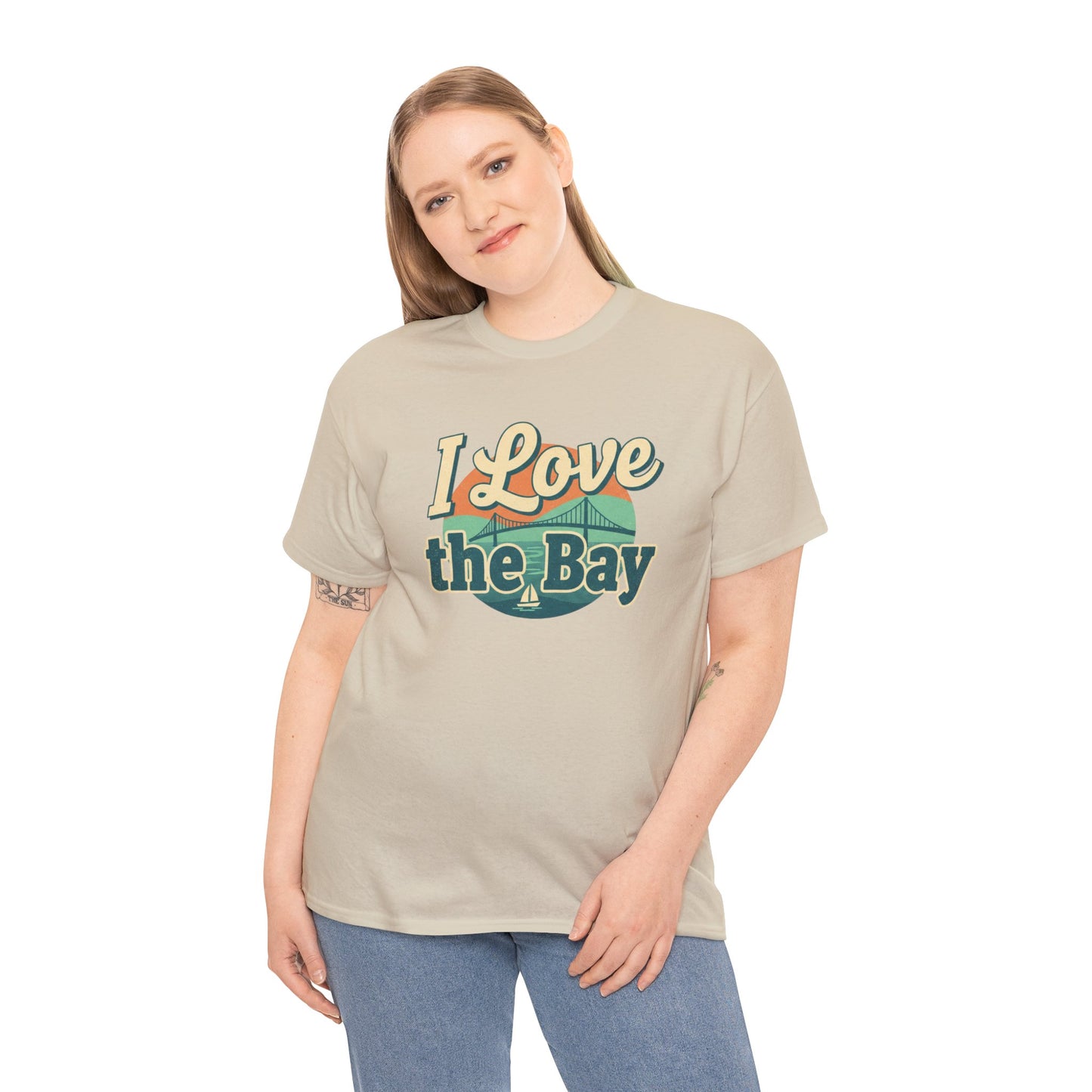 I Love the Bay T-Shirt — Retro Coastal Tee for Bay Lovers