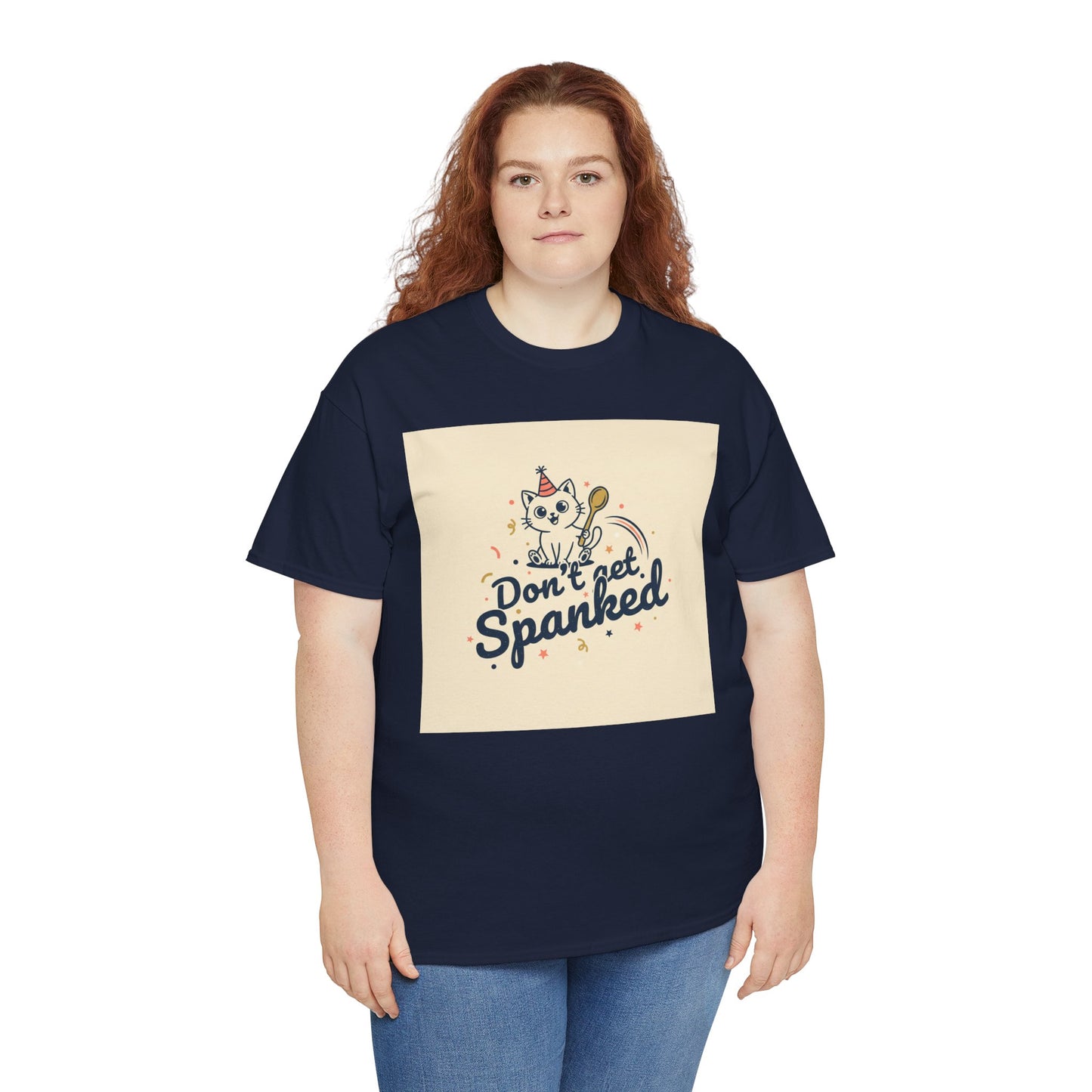 Don’t Get Spanked Cat Tee — Cute Retro Kitten Graphic T-Shirt Printify