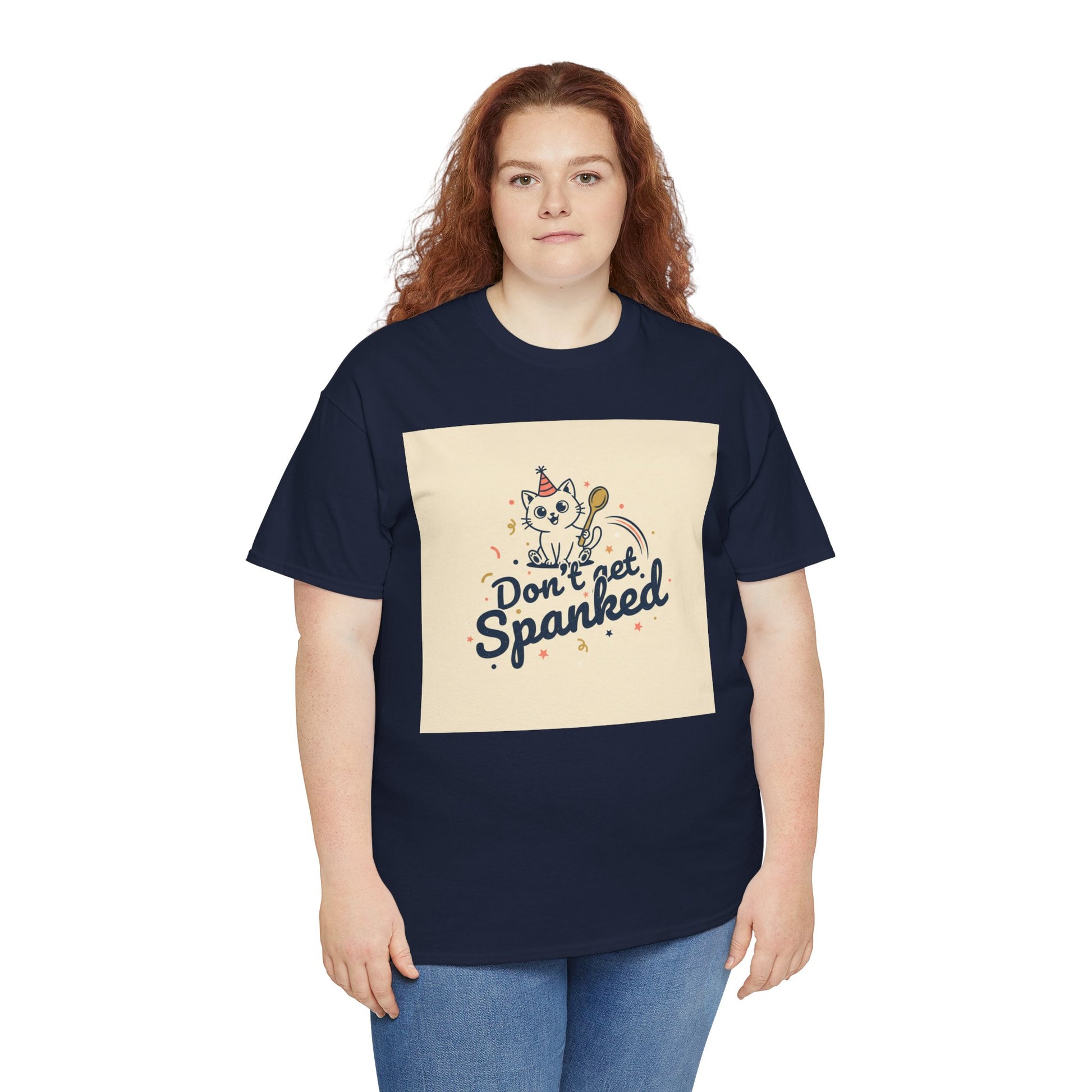 Don’t Get Spanked Cat Tee — Cute Retro Kitten Graphic T-Shirt Printify
