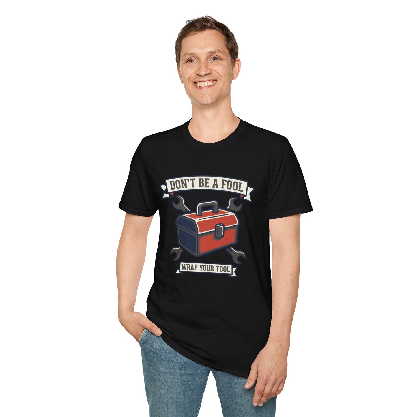 Don't Be a Fool Toolbox T‑Shirt — Wrap Your Tool Shirt for Mechanics & DIYers