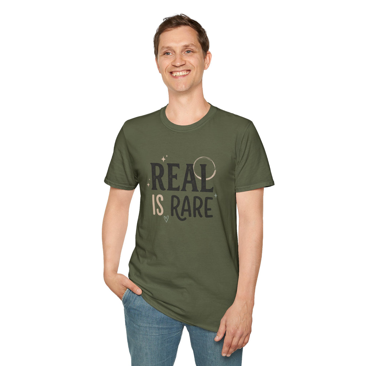 Real Is Rare Graphic Tee — Inspirational Casual Shirt