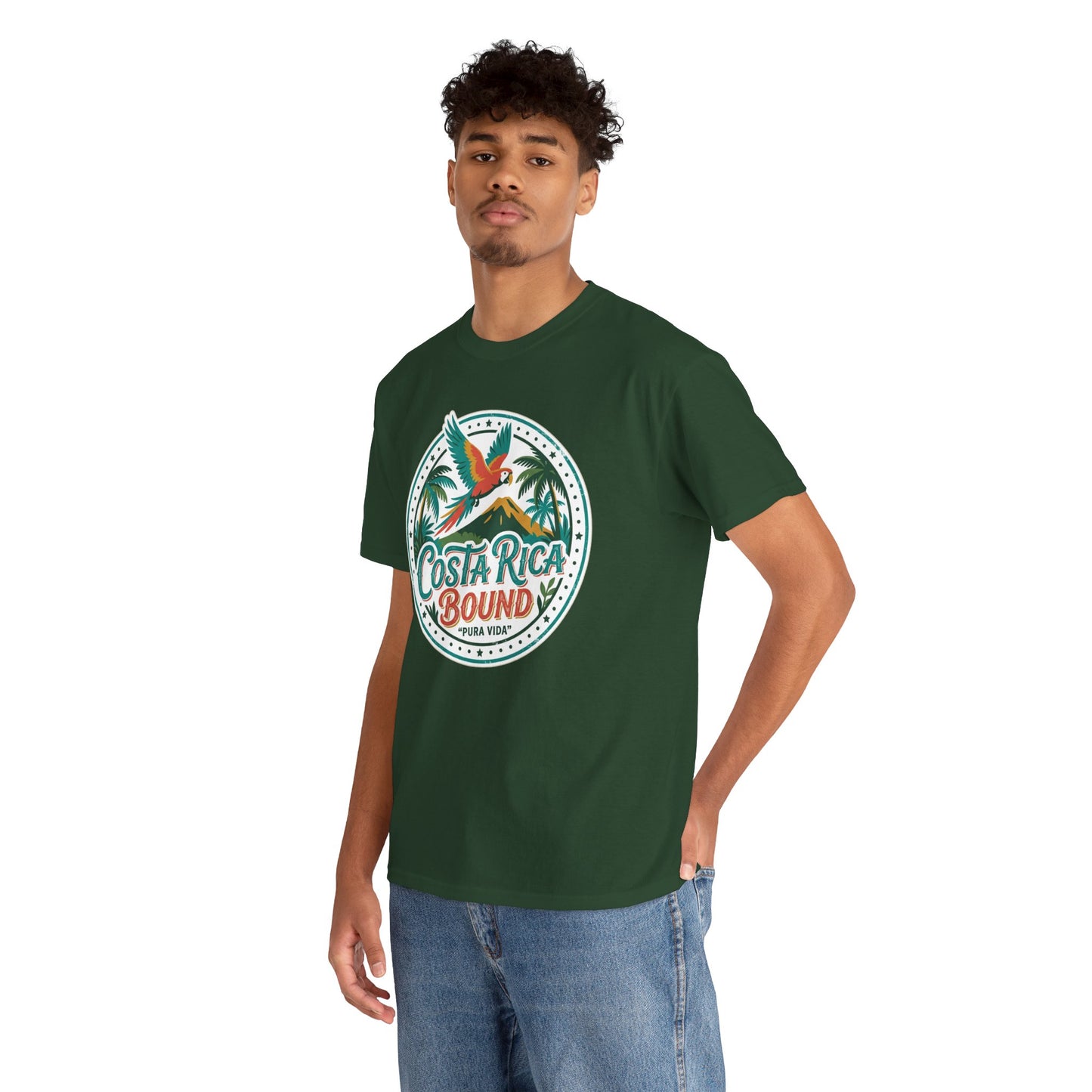 Costa Rica Bound T-Shirt — Tropical Parrot Travel Tee Printify