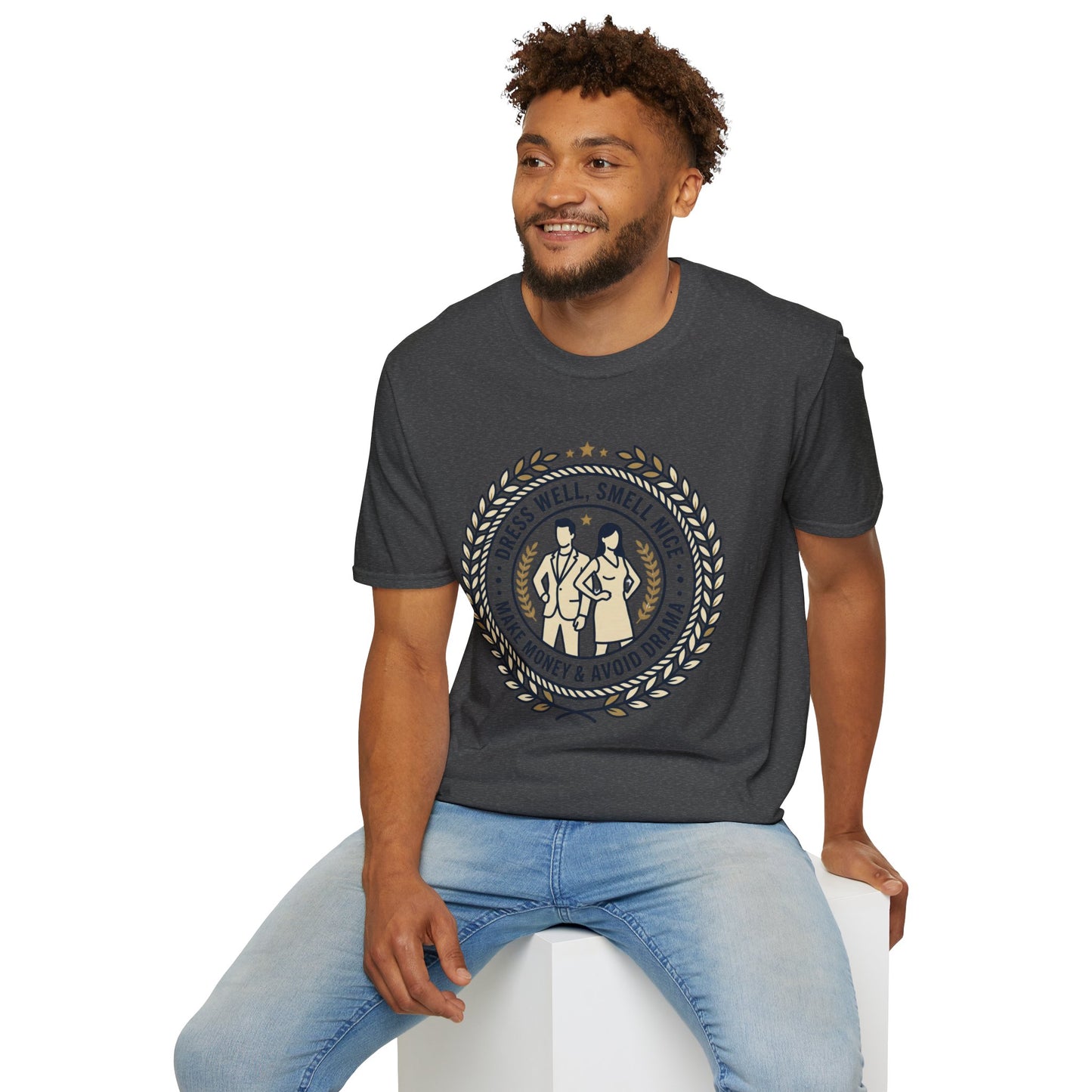 "Dress Well, Smell Nice" Vintage Couple Graphic Tee