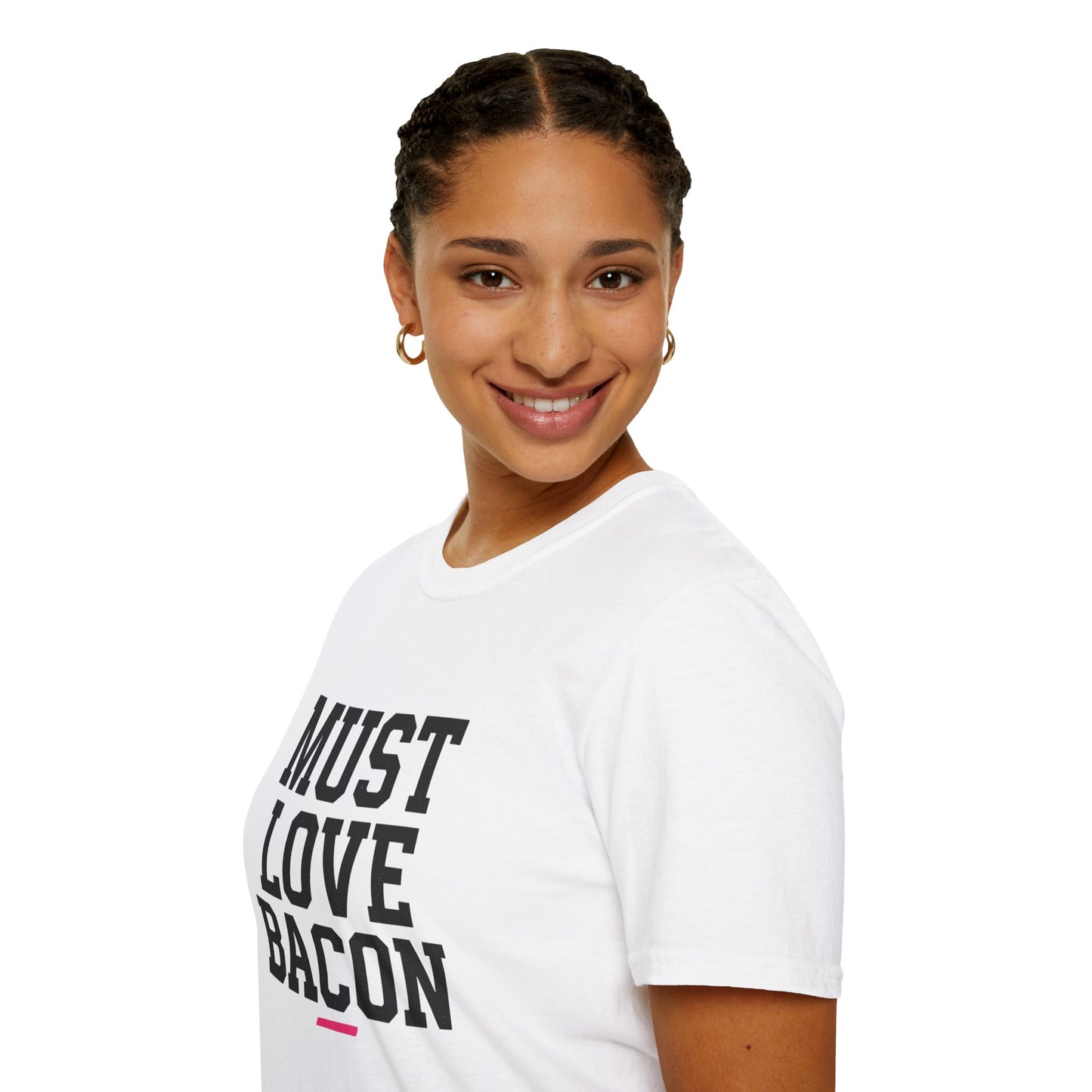 Must Love Bacon T-Shirt — Funny Food Lover Tee for Bacon Fans