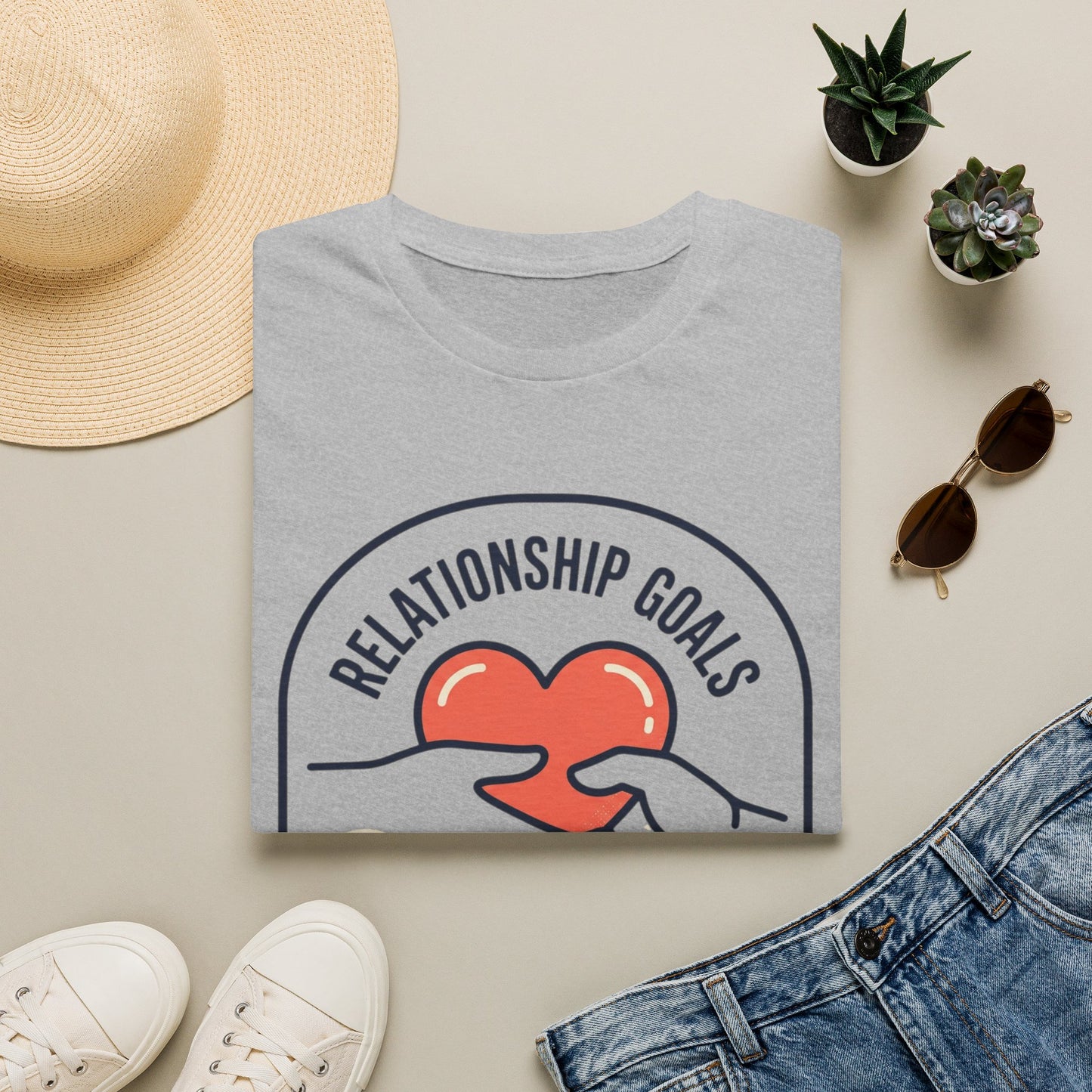 “Relationship Goals” Heart & Hands Graphic Tee (I Need a Planner)