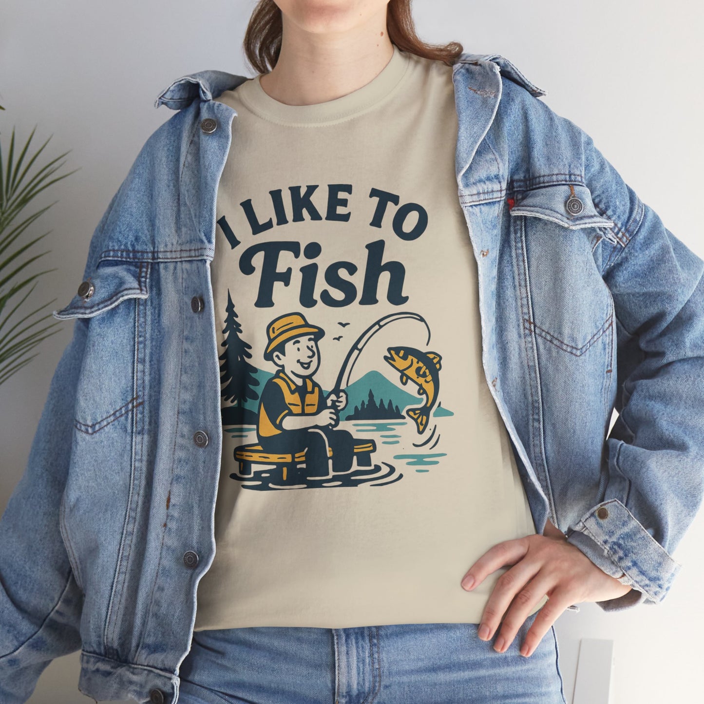Fishing T-Shirt — "I Like to Fish" Vintage Outdoors Tee