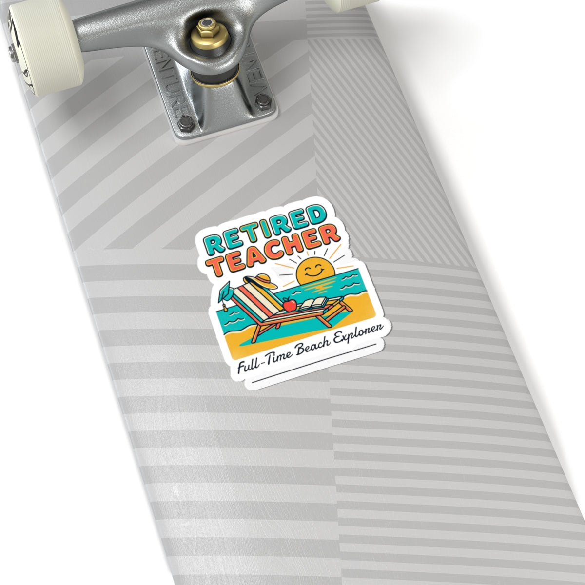 Retired Teacher Sticker | retirement, beach life, retirement milestone
