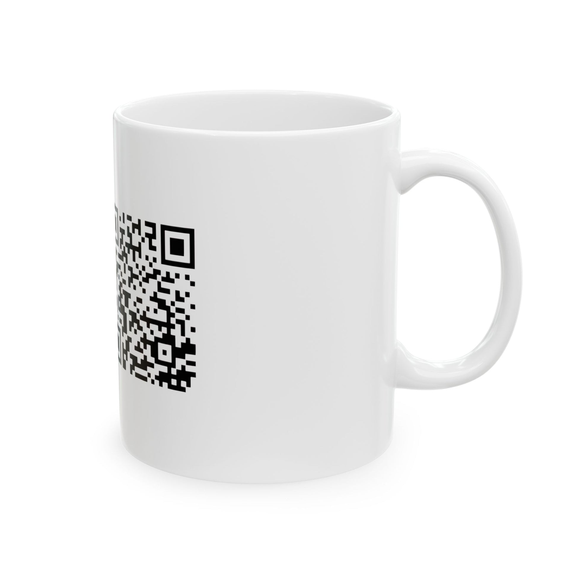 Ceramic Mug — Branded QR Code Business Contact Mug (11oz/15oz) Printify