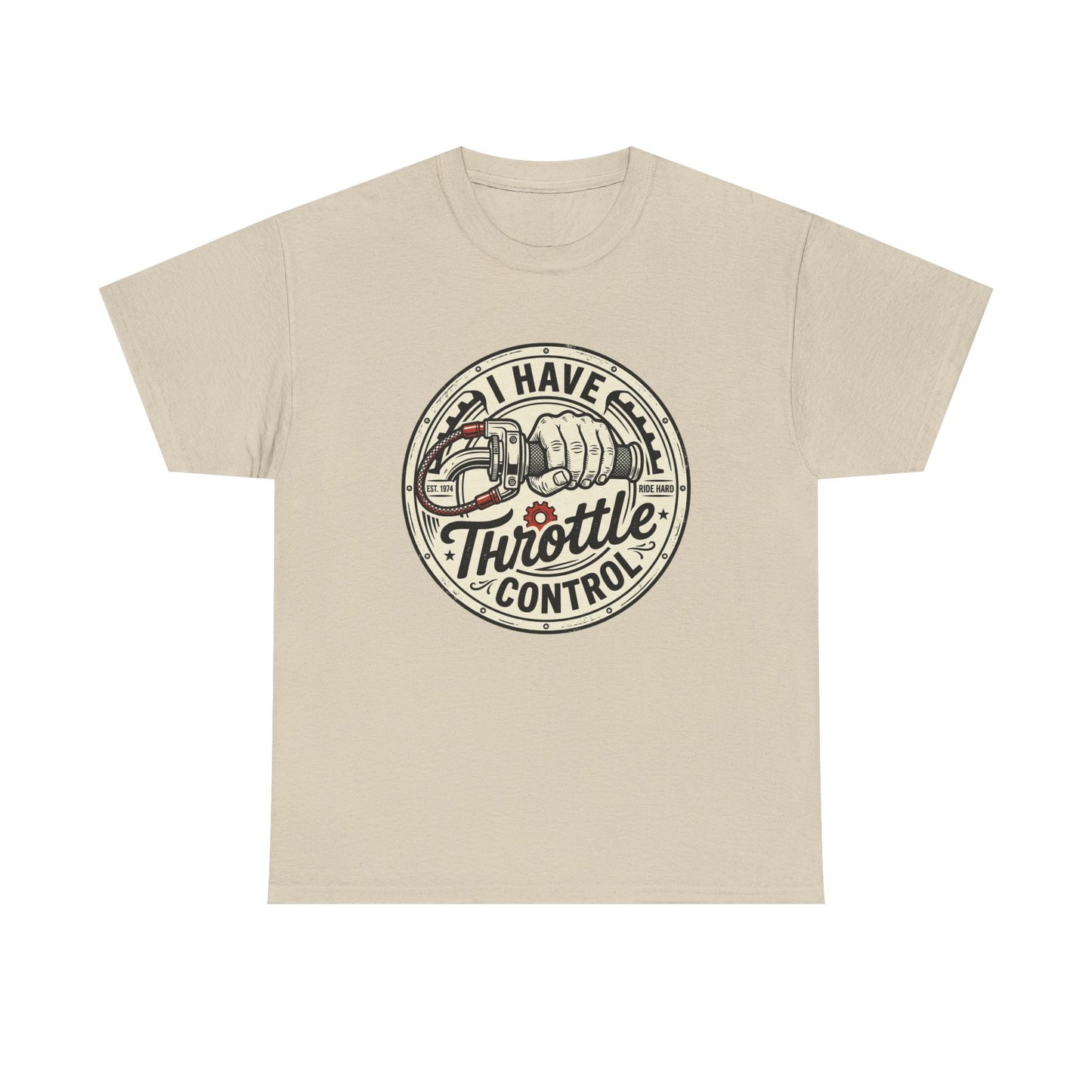 Throttle Control T-Shirt — "I Have Throttle Control" Vintage Motorcycle Tee