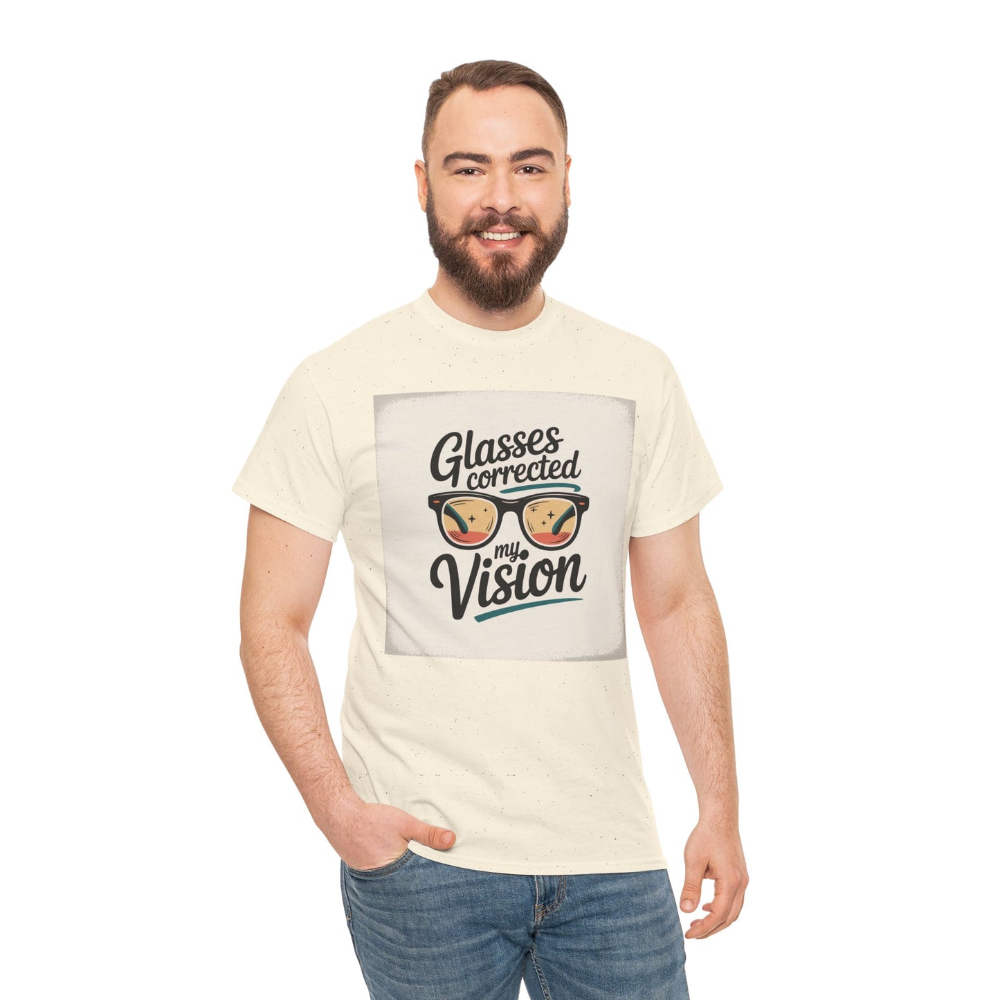 T-Shirt — "Glasses Corrected My Vision" Retro Eyewear Graphic Tee