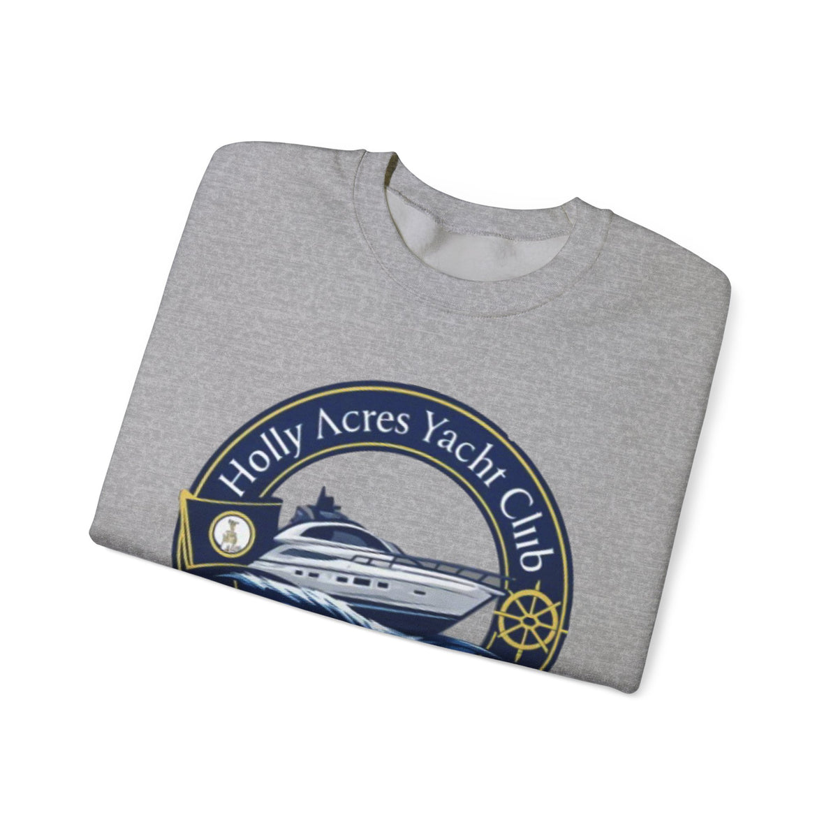 Virginia Yacht Club Crewneck Sweatshirt — "Holly Acres Yacht Club" Nautical Logo