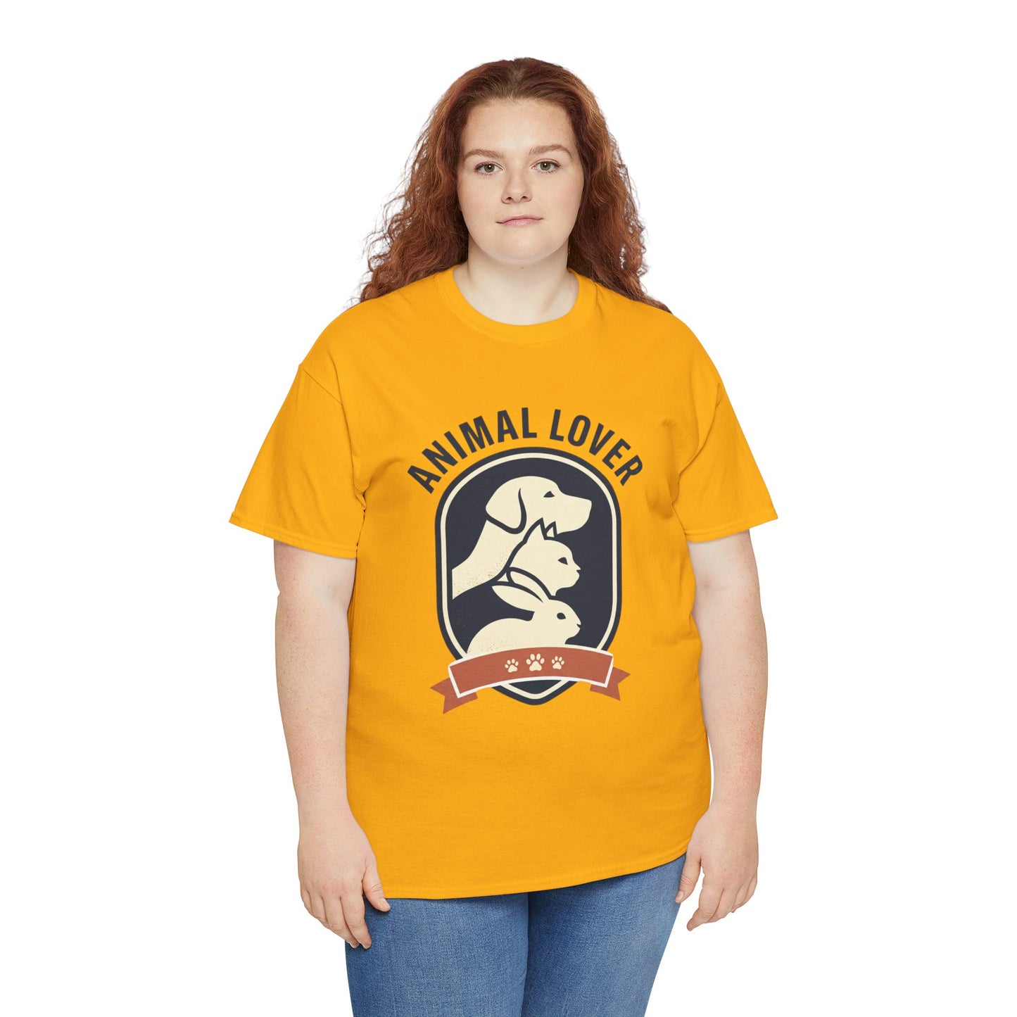 Animal Lover T-Shirt — Retro Pet Badge Tee (Dogs & Cats)