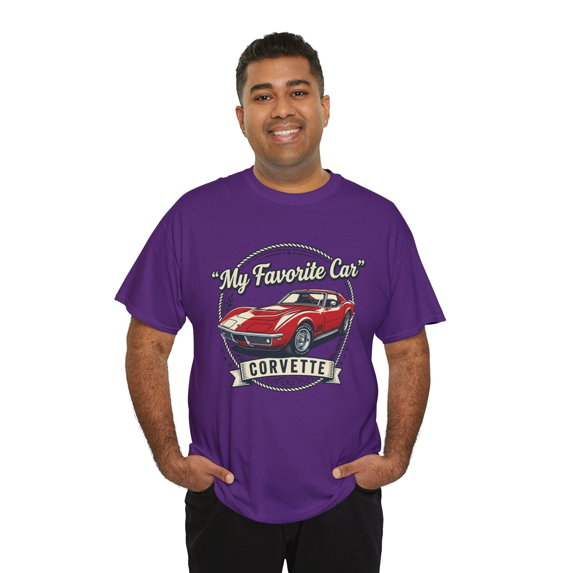 Corvette 'My Favorite Car' Classic Muscle Tee Printify
