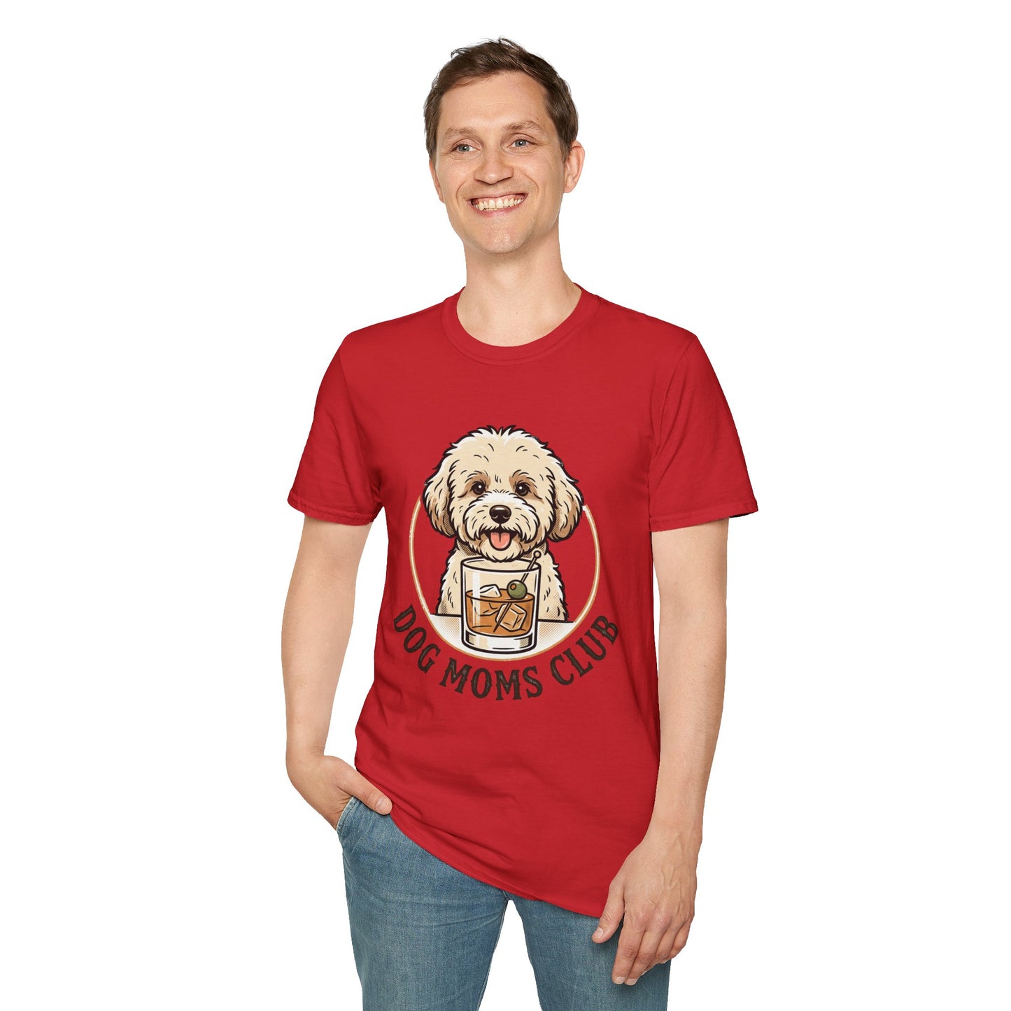 Dog Moms Club T-Shirt — Cute Doodle Dog Graphic Tee
