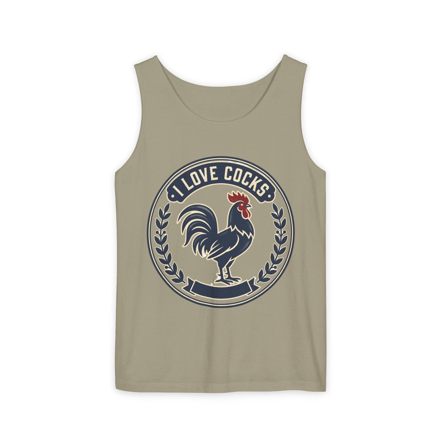I Love Cocks Rooster Tank — Vintage Farmyard Graphic Tank Top