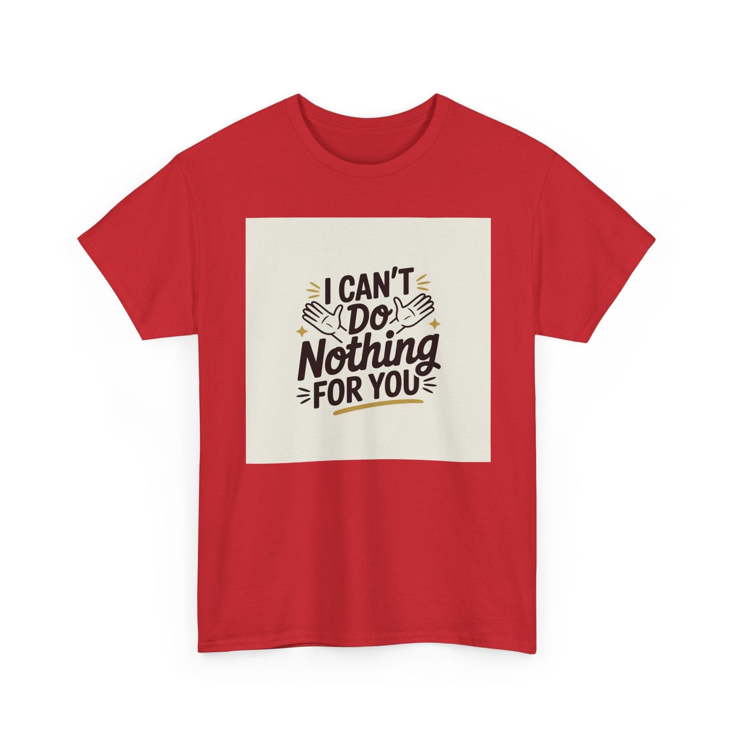 I Can't Do Nothing For You Tee — Funny Sarcastic Graphic Shirt