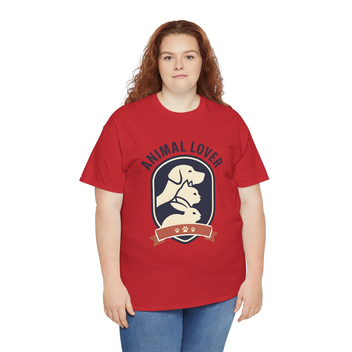 Animal Lover T-Shirt — Retro Pet Badge Tee (Dogs & Cats)
