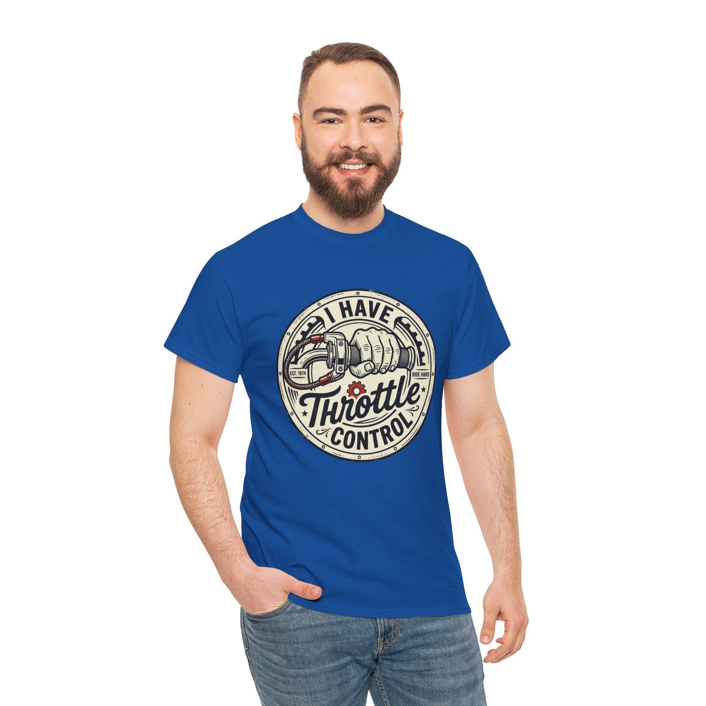 Throttle Control T-Shirt — "I Have Throttle Control" Vintage Motorcycle Tee