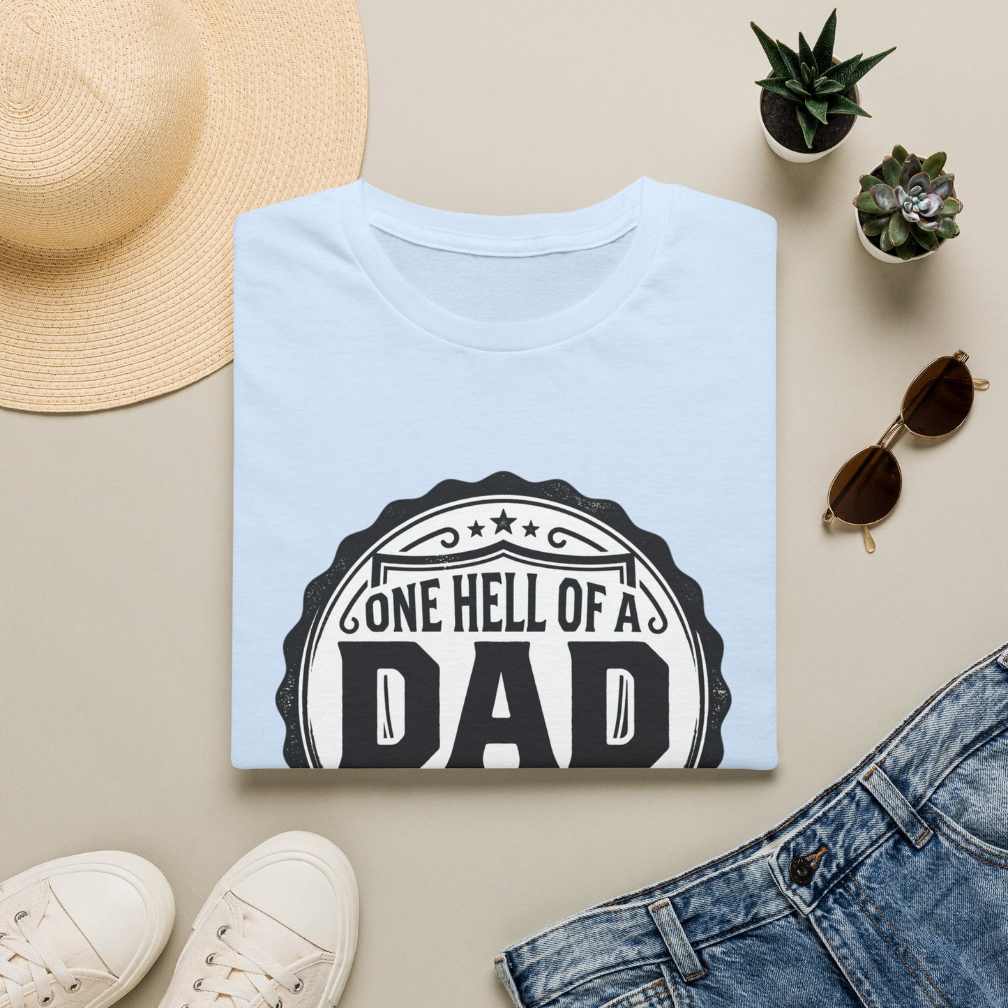 Gone Hell of a Dad T‑Shirt — Vintage Badge Father's Day Gift