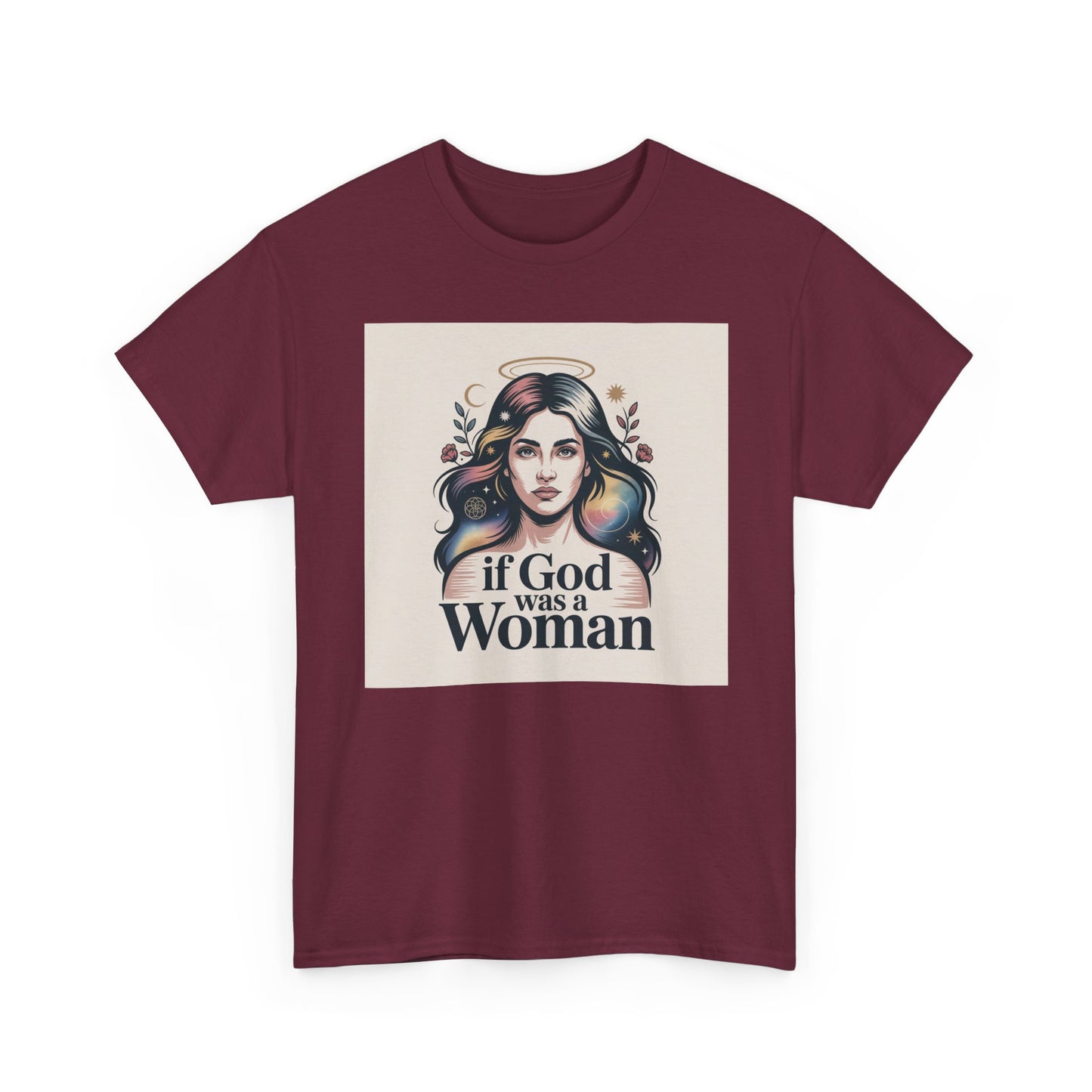 If God Was a Woman T-Shirt — Feminist Retro Portrait Tee
