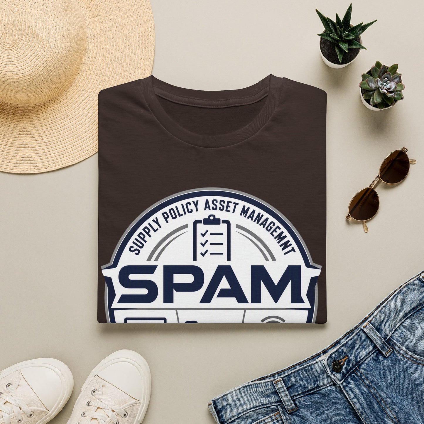 SPAM Supply Policy Asset Management T-Shirt — Logistics/ IT / Admin Graphic Tee