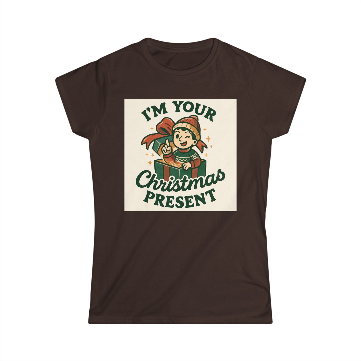 I'm Your Christmas Present Women's Tee — Cute Holiday Elf Graphic Shirt Printify
