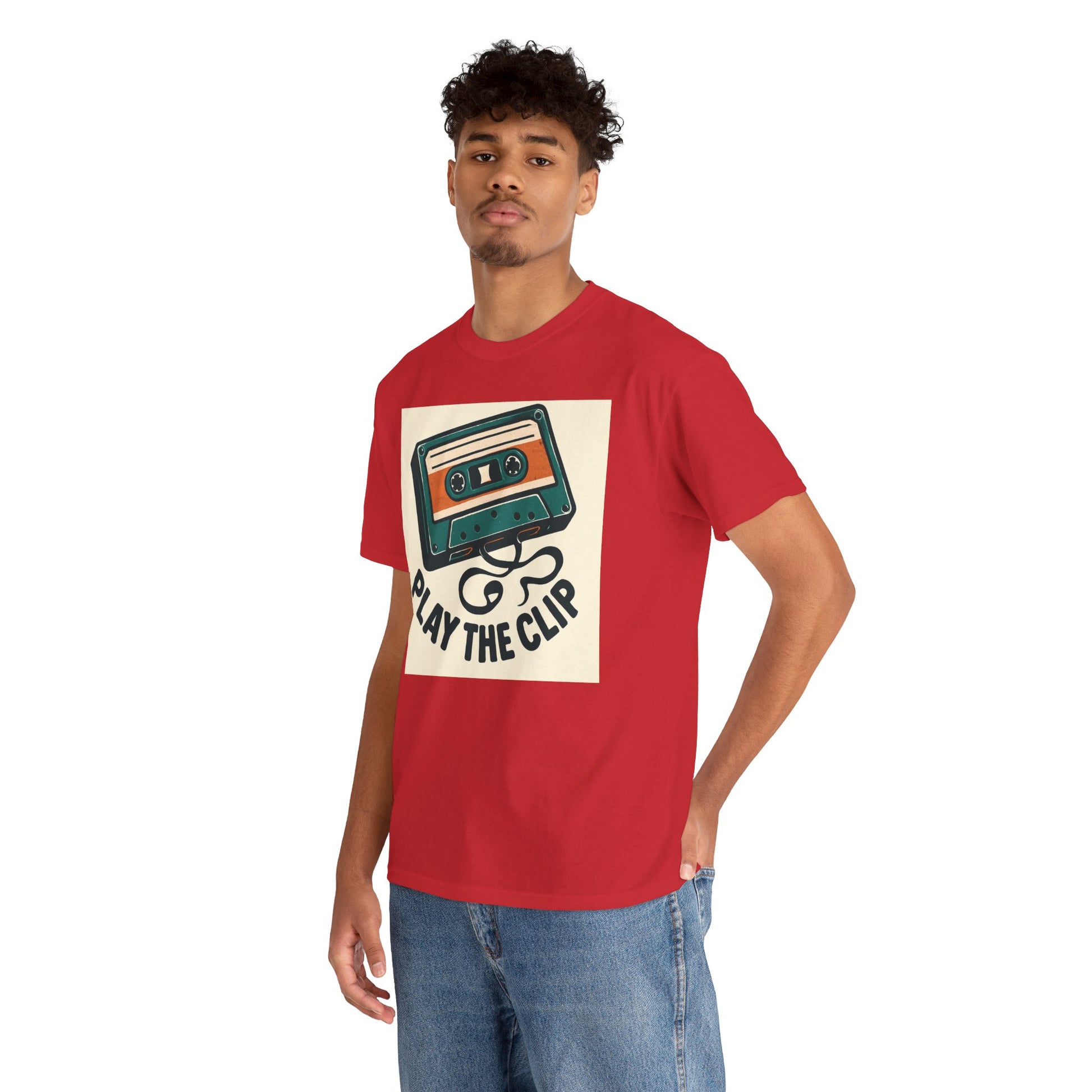 Cassette Tape 'Play the Clip' T-Shirt — Retro Music Tee Printify