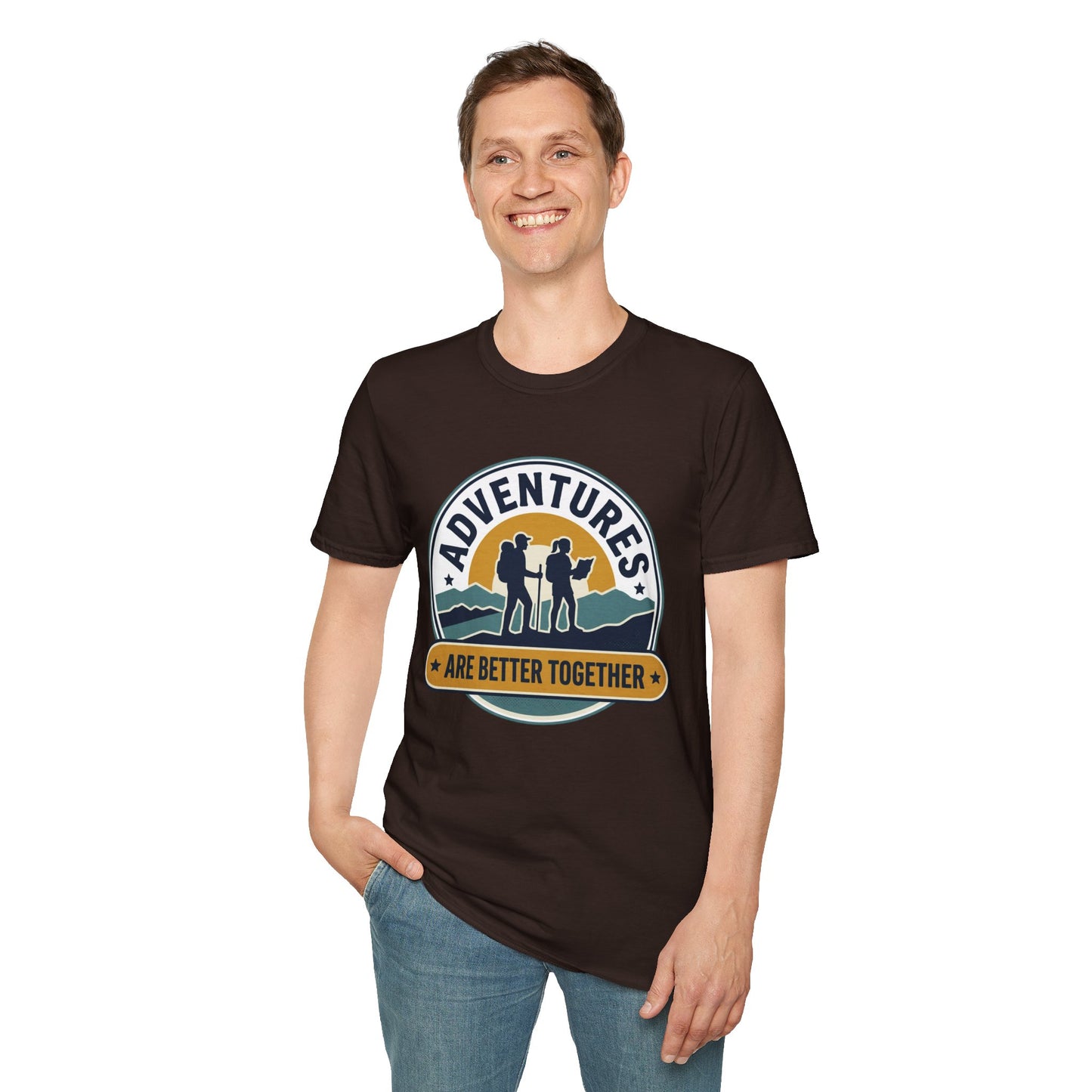 Adventures Are Better Together T-Shirt — Couples Hiking Outdoor Graphic Tee