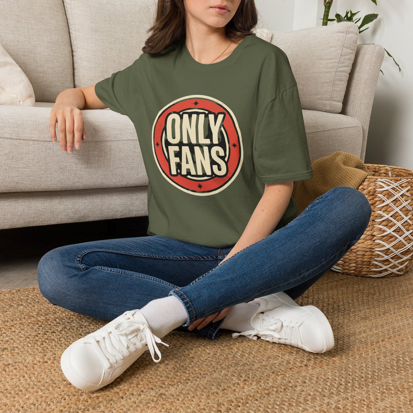 OnlyFans Logo Graphic T-Shirt — Retro Circle Design