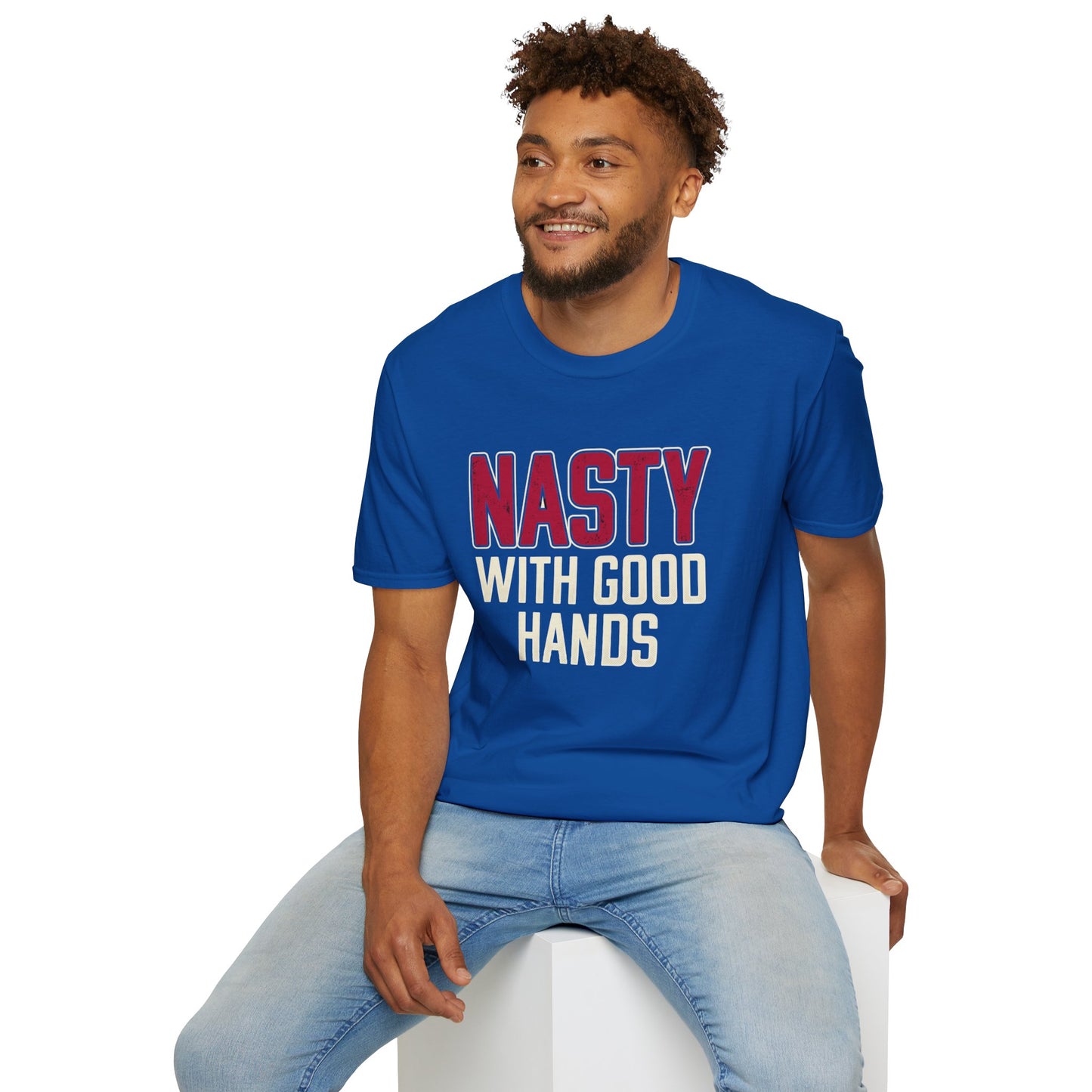 "NASTY With Good Hands" Bold Lettering Graphic Tee