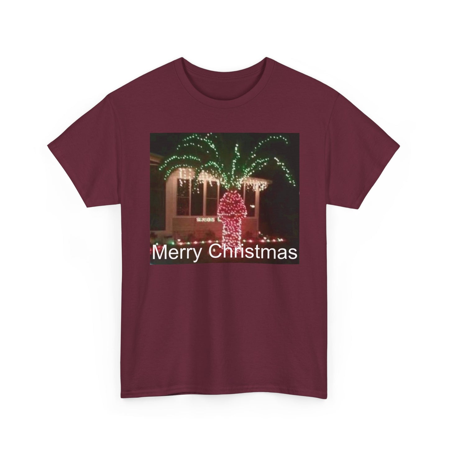 Christmas Lights Tee — 'Merry Christmas' Holiday Graphic T-Shirt Printify