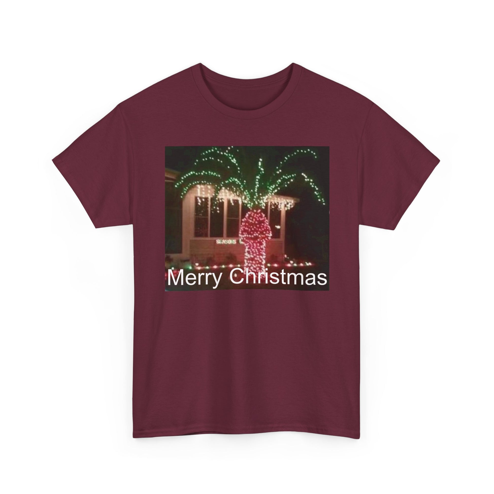 Christmas Lights Tee — 'Merry Christmas' Holiday Graphic T-Shirt Printify