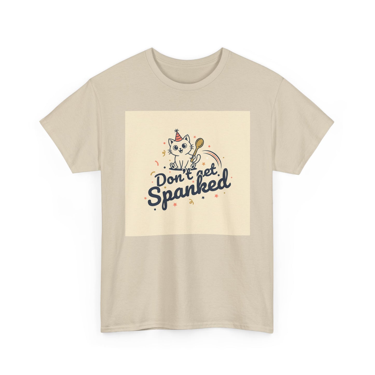 Don’t Get Spanked Cat Tee — Cute Retro Kitten Graphic T-Shirt Printify
