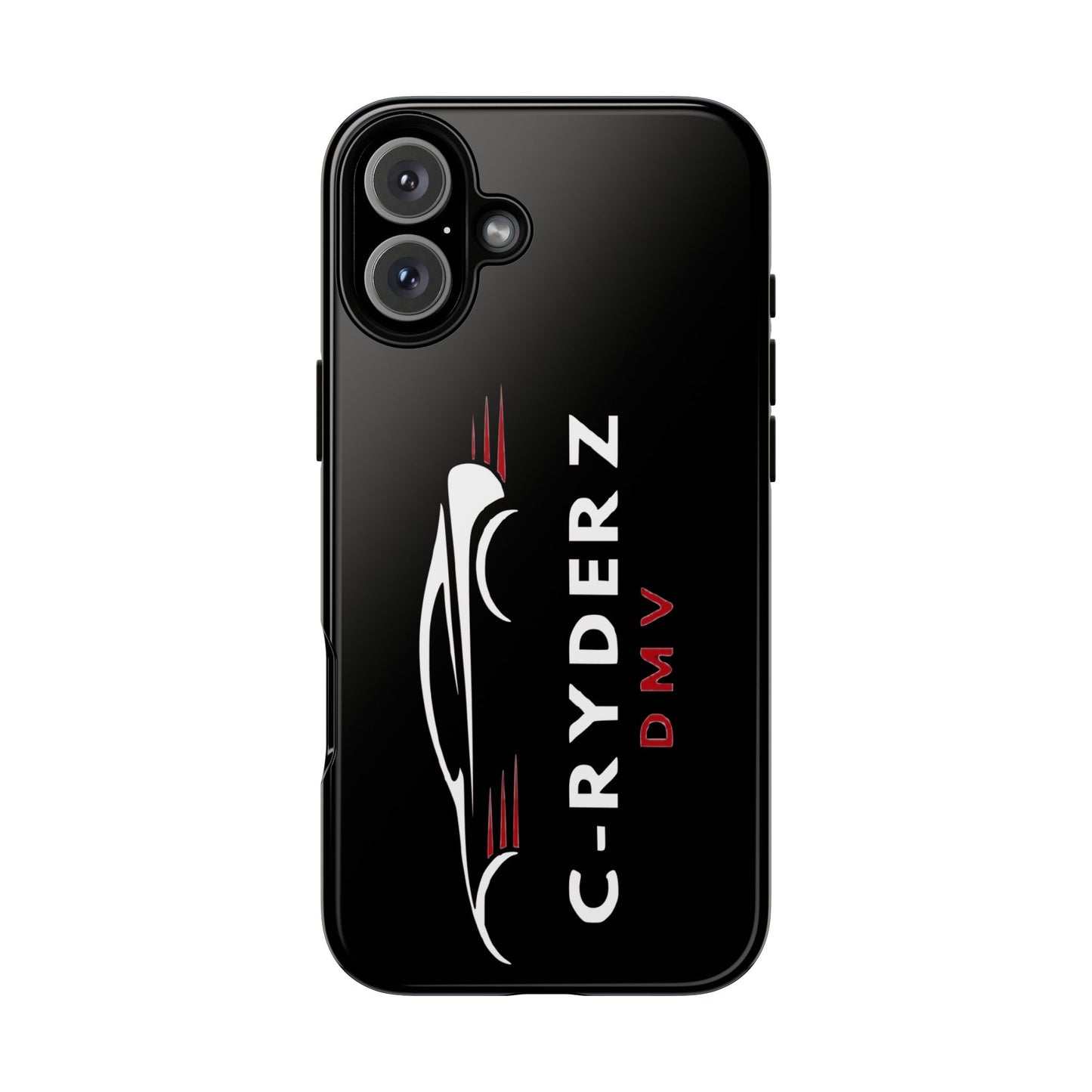C-Ryderz DMV Black Slim Phone Case — Sporty Car Silhouette Protective Cover Printify