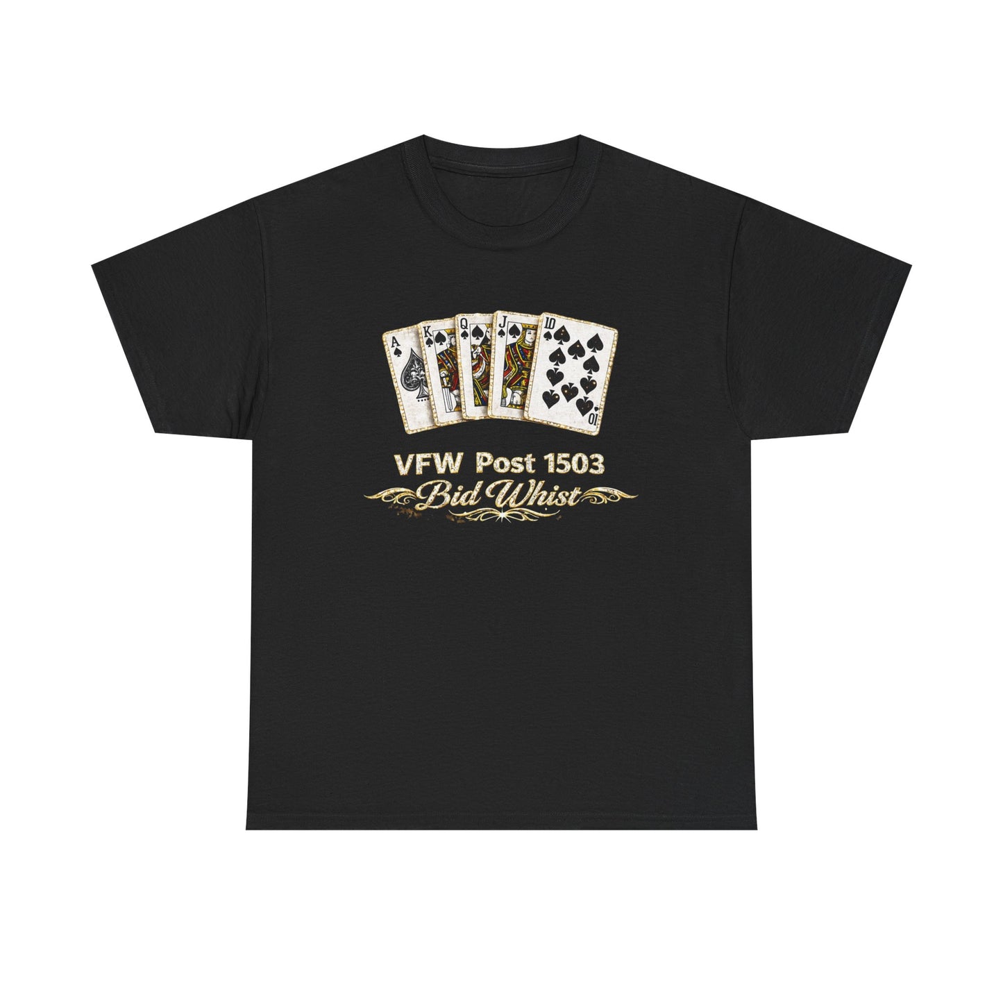 Veterans VFW Poker Night Tee – "VFW Post 1503" Playing Cards Design