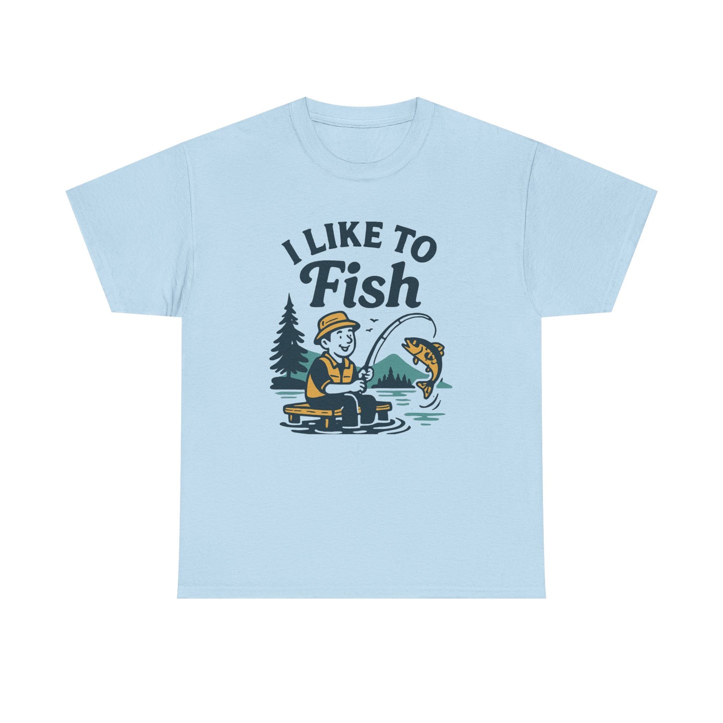 Fishing T-Shirt — "I Like to Fish" Vintage Outdoors Tee