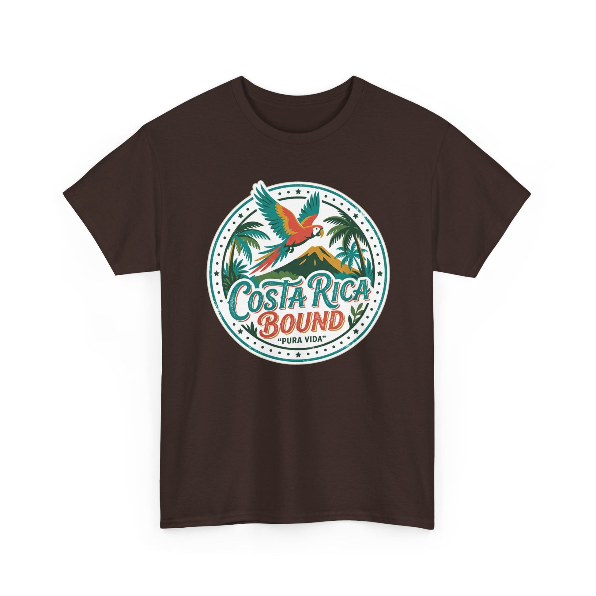 Costa Rica Bound T-Shirt — Tropical Parrot Travel Tee Printify