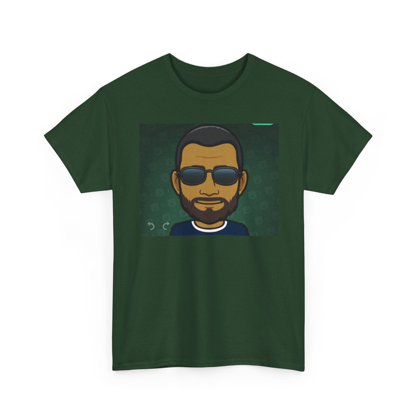 Bitmoji Portrait Tee — Cool Sunglasses Avatar Graphic T-Shirt Printify