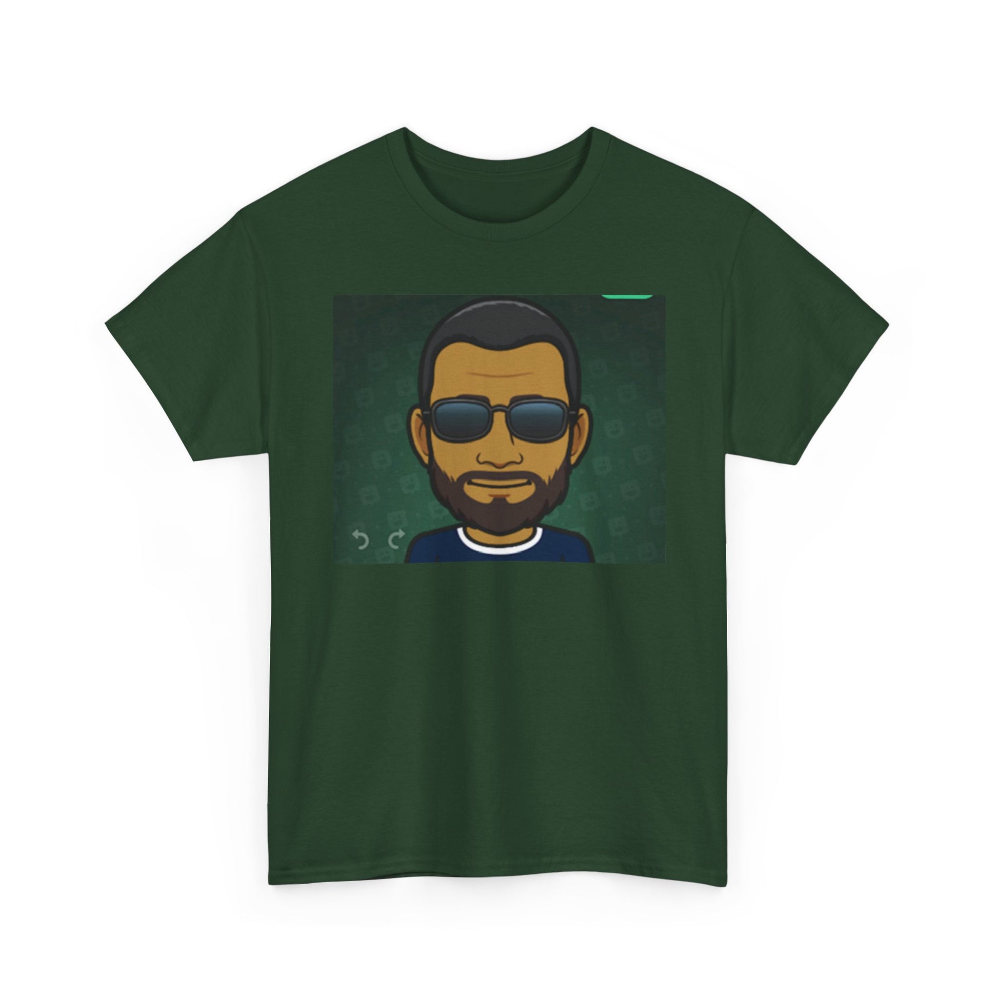 Bitmoji Portrait Tee — Cool Sunglasses Avatar Graphic T-Shirt Printify