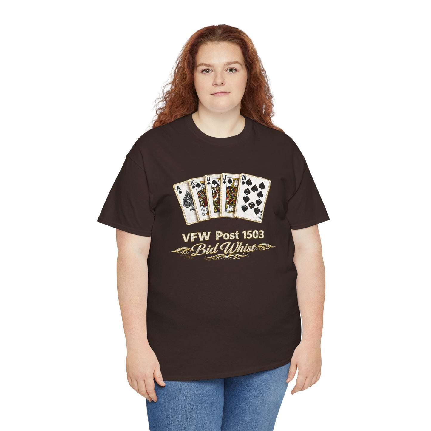 Veterans VFW Poker Night Tee – "VFW Post 1503" Playing Cards Design