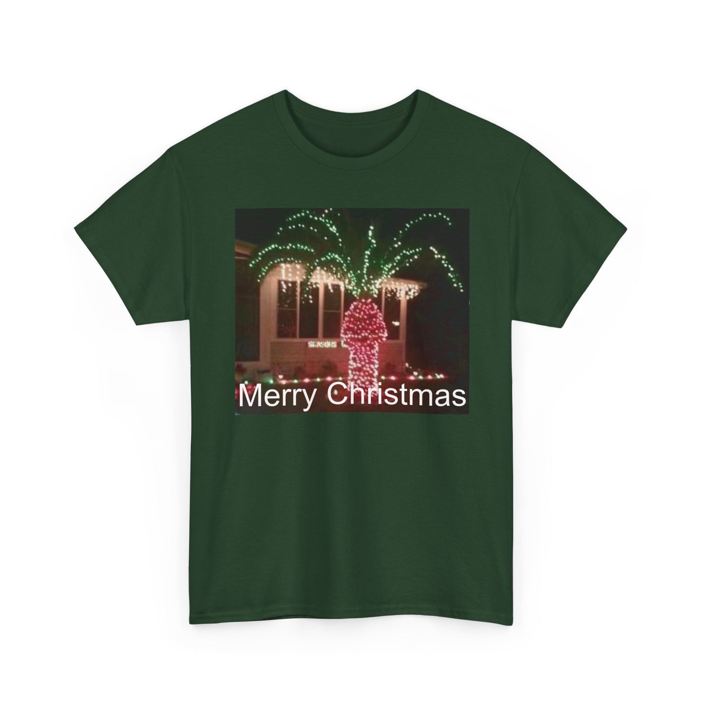 Christmas Lights Tee — 'Merry Christmas' Holiday Graphic T-Shirt Printify