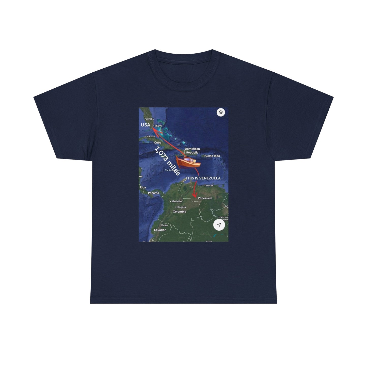 Weather Radar Tee — Tropical Storm Tracking Map Graphic Shirt Printify