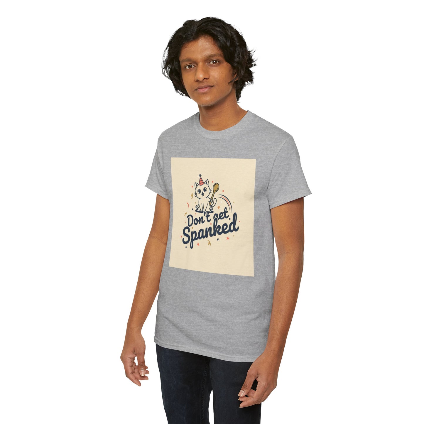Don’t Get Spanked Cat Tee — Cute Retro Kitten Graphic T-Shirt Printify