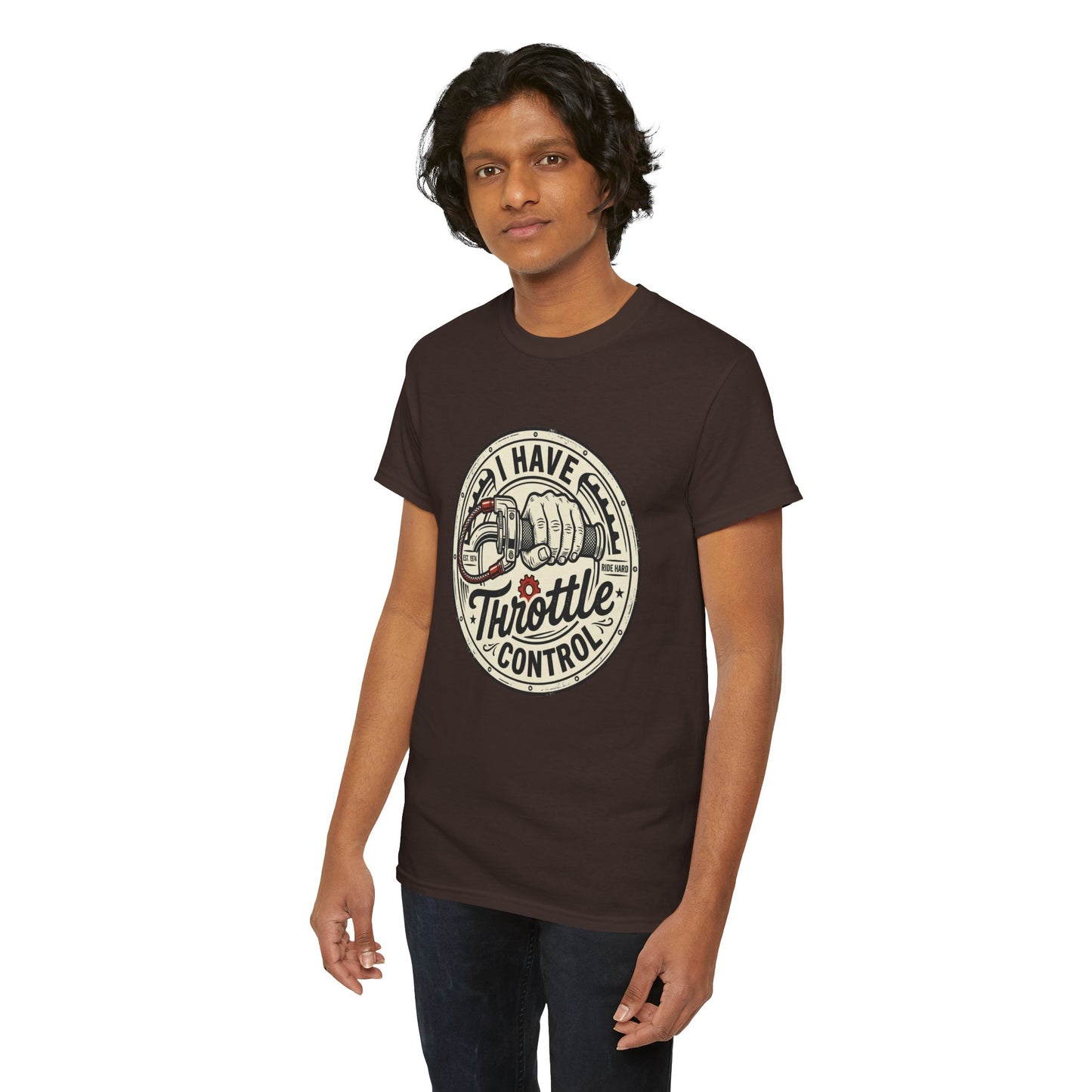 Throttle Control T-Shirt — "I Have Throttle Control" Vintage Motorcycle Tee