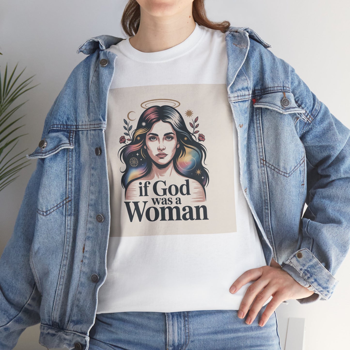 If God Was a Woman T-Shirt — Feminist Retro Portrait Tee