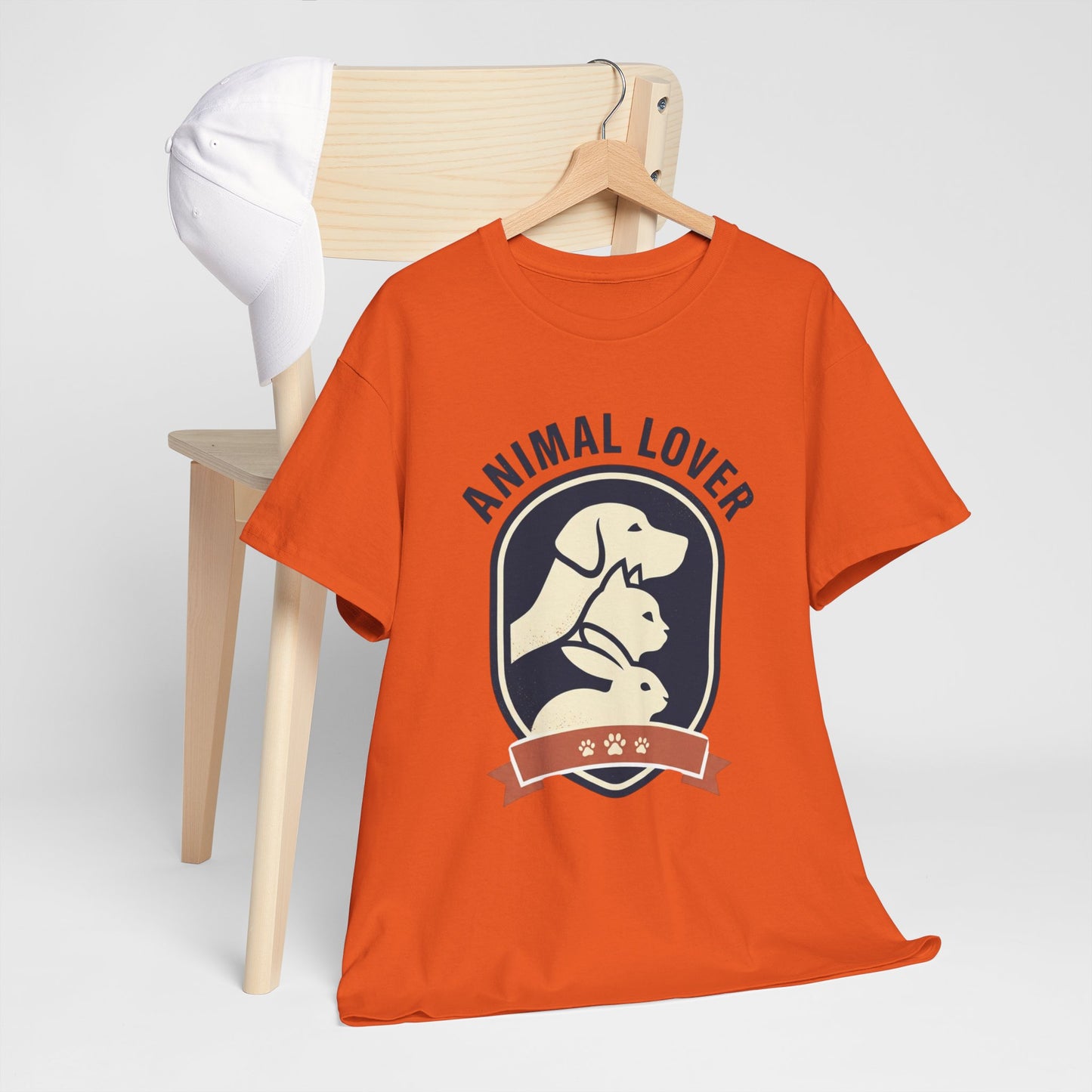 Animal Lover T-Shirt — Retro Pet Badge Tee (Dogs & Cats)