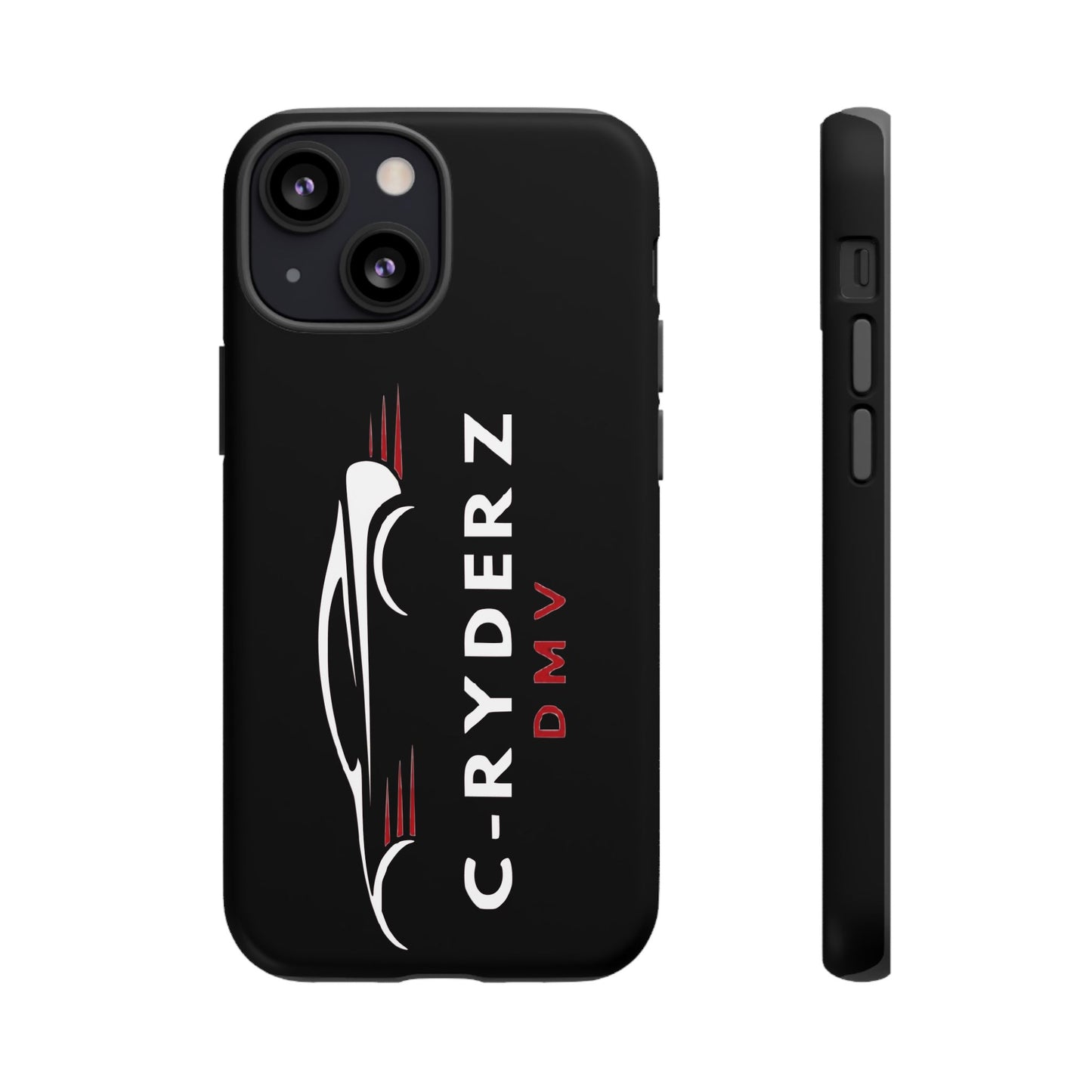 C-Ryderz DMV Black Slim Phone Case — Sporty Car Silhouette Protective Cover Printify