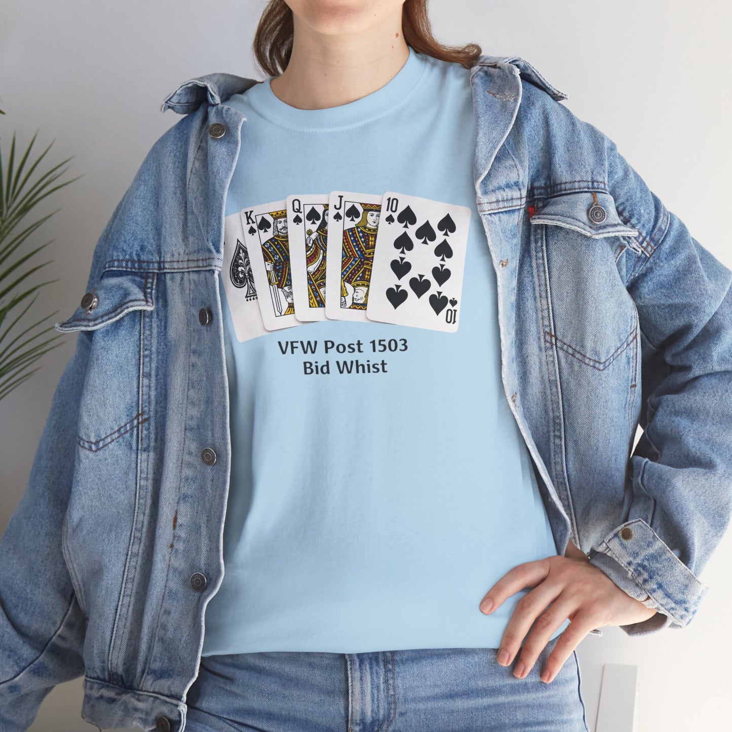 Bid Whist Card Tee — VFW Post 1501 Poker Night T-Shirt