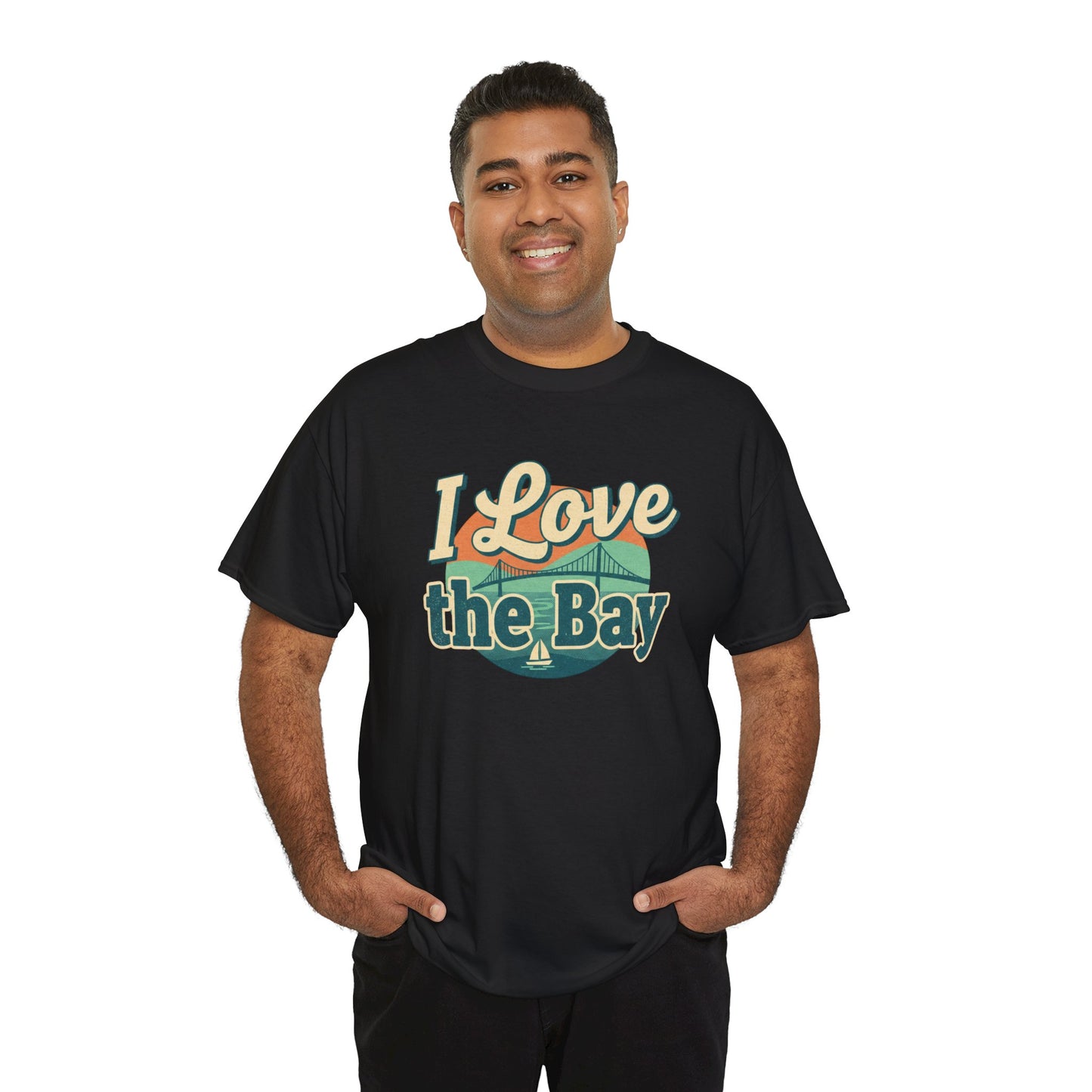 I Love the Bay T-Shirt — Retro Coastal Tee for Bay Lovers